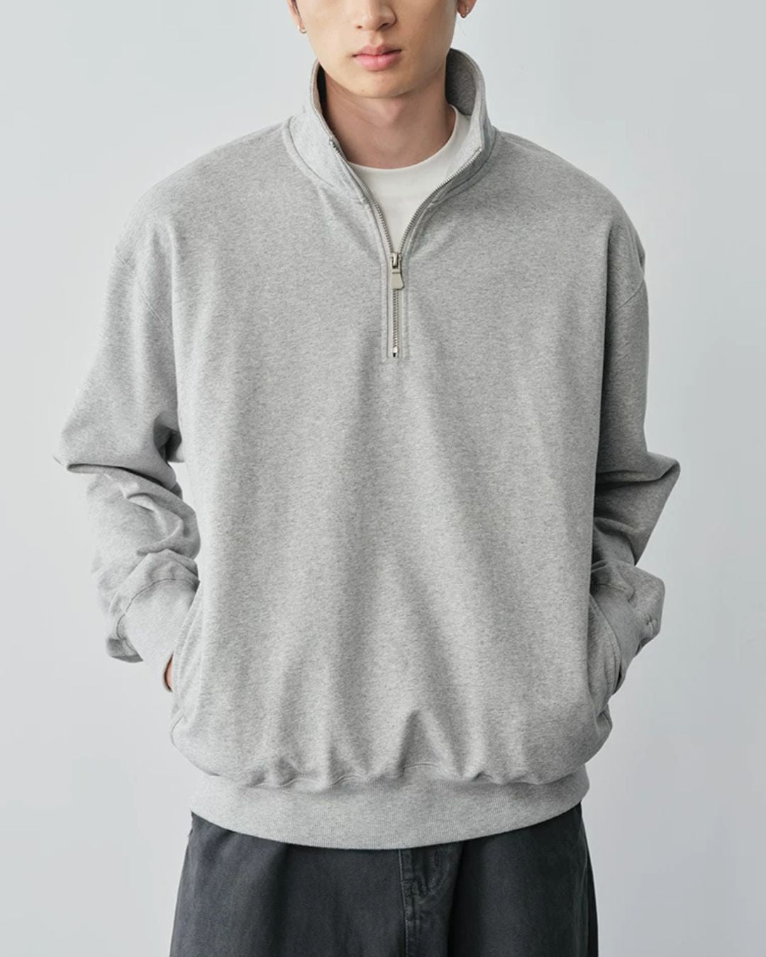 Relaxed Half Zip Sweat　SW098