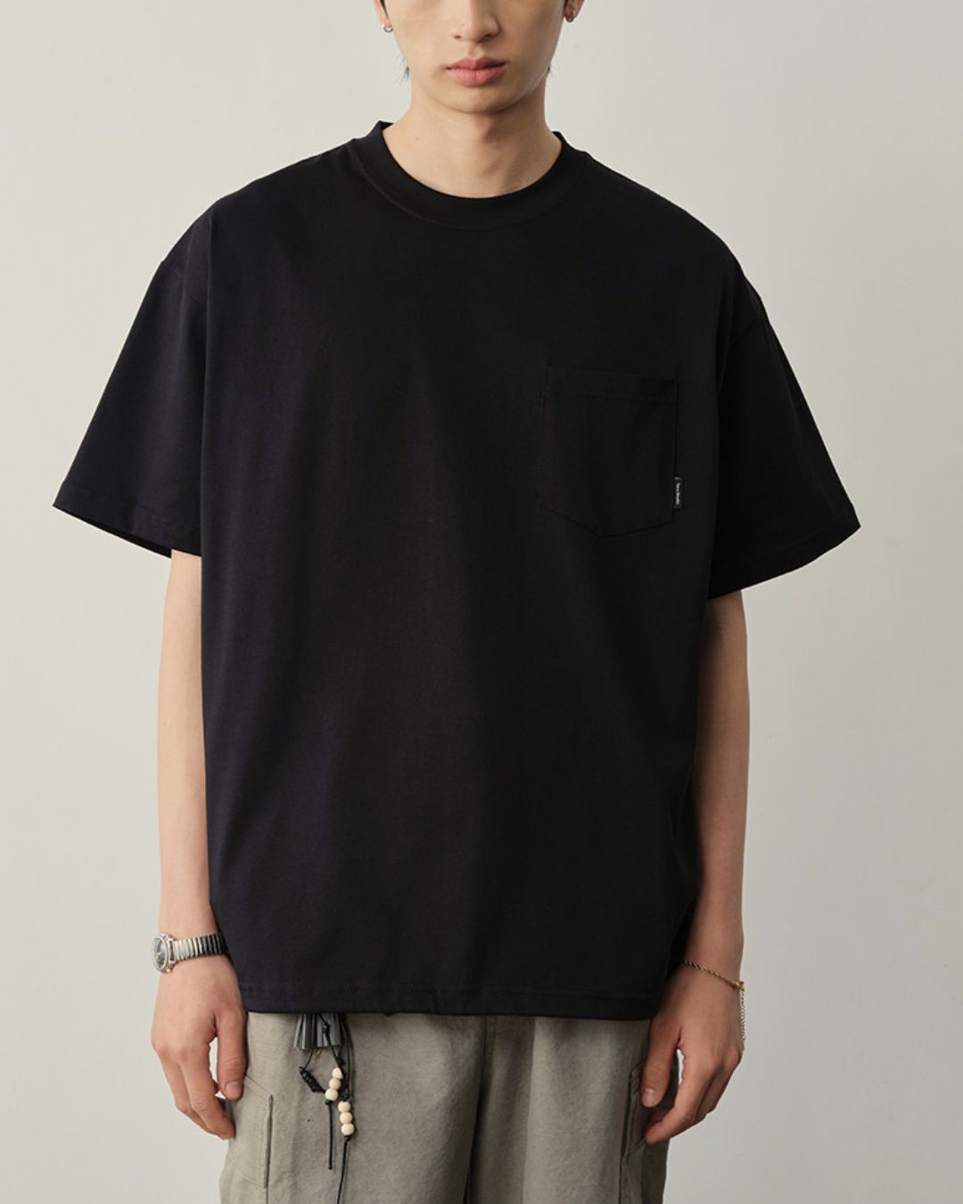 Pocket Drawstring Cool T-shirt　ST183