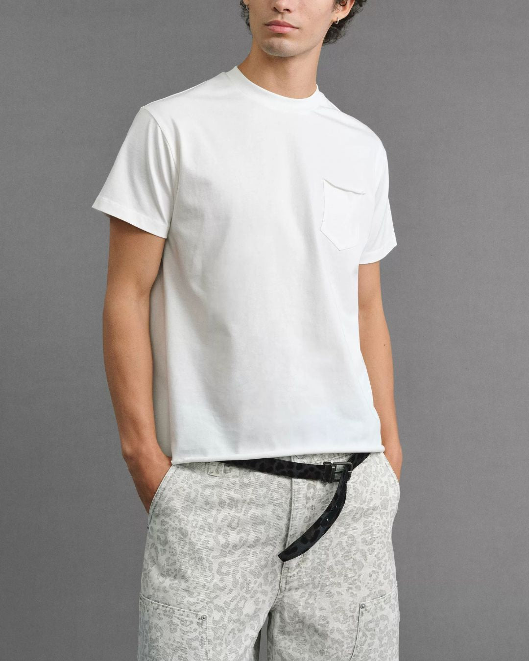 Roll-Hem Boxy T-shirt　ST218