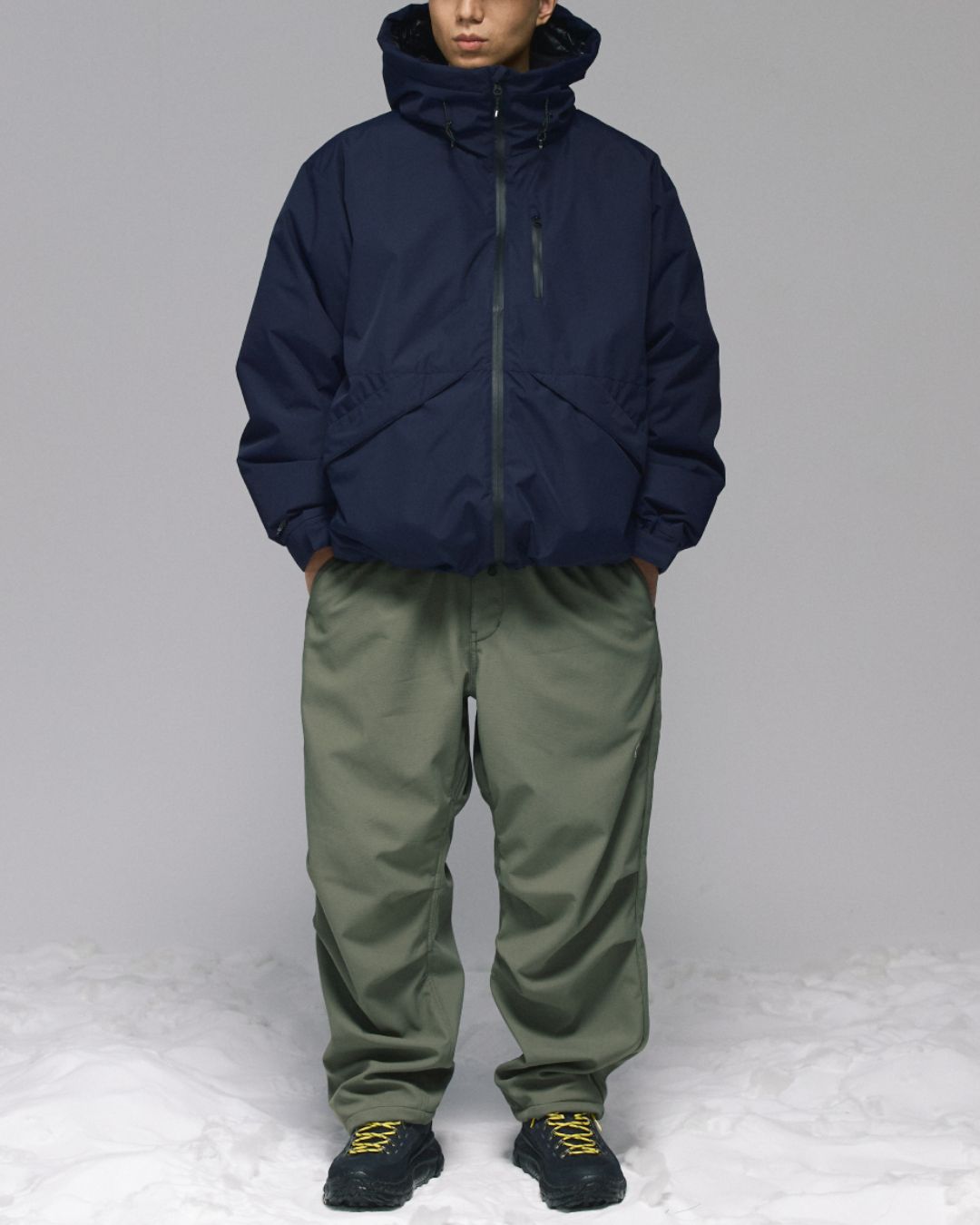 Hooded White Goose Down Jacket　DW021