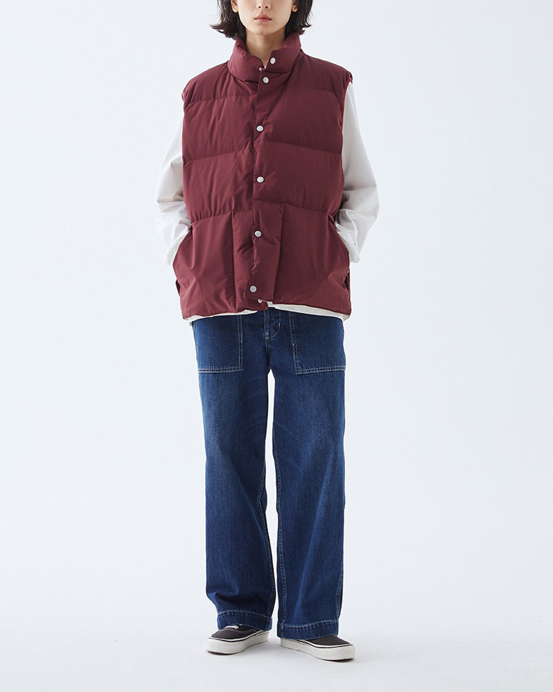 Stand Collar Down Vest　VT011