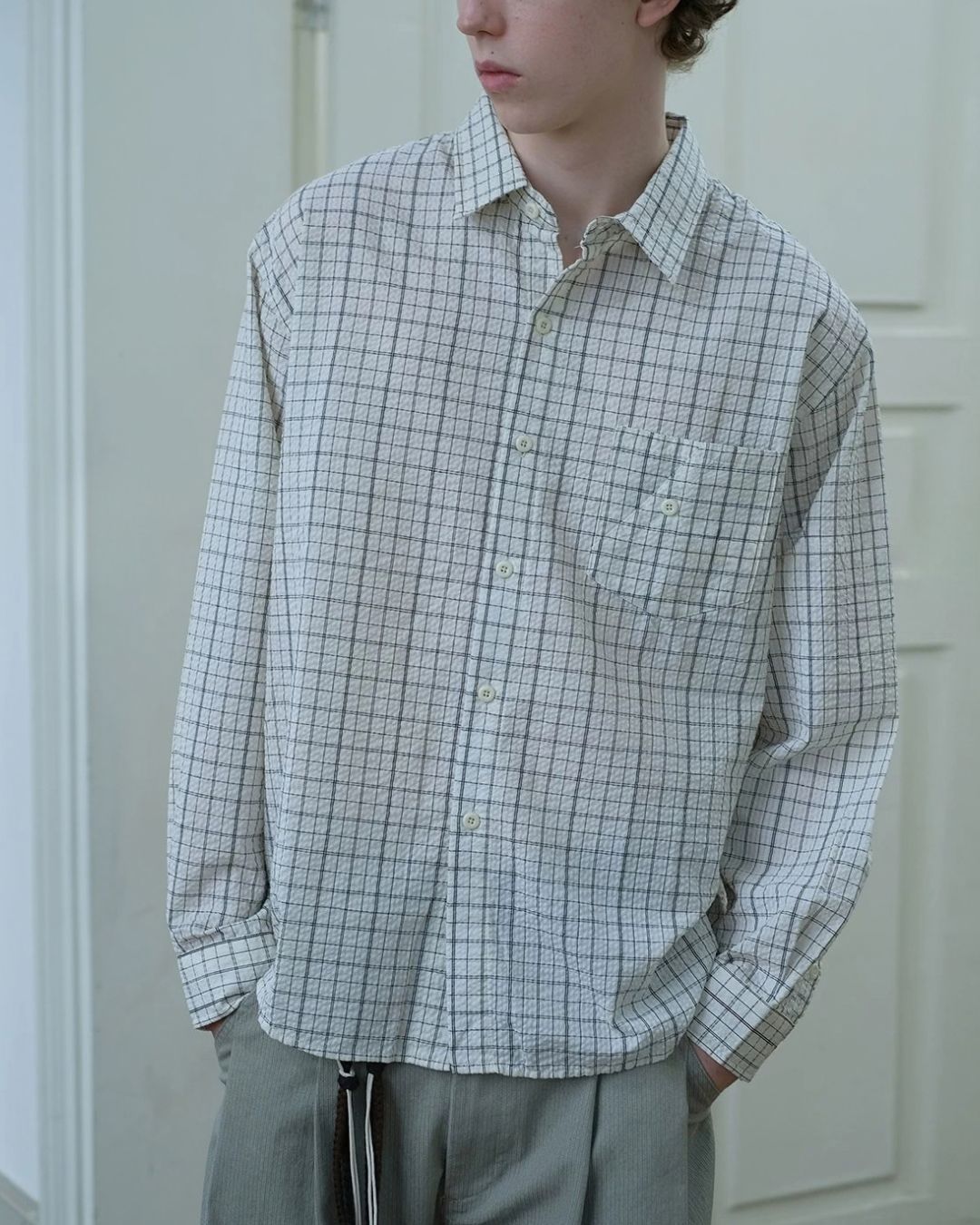 Textured Check Shirt　LS113