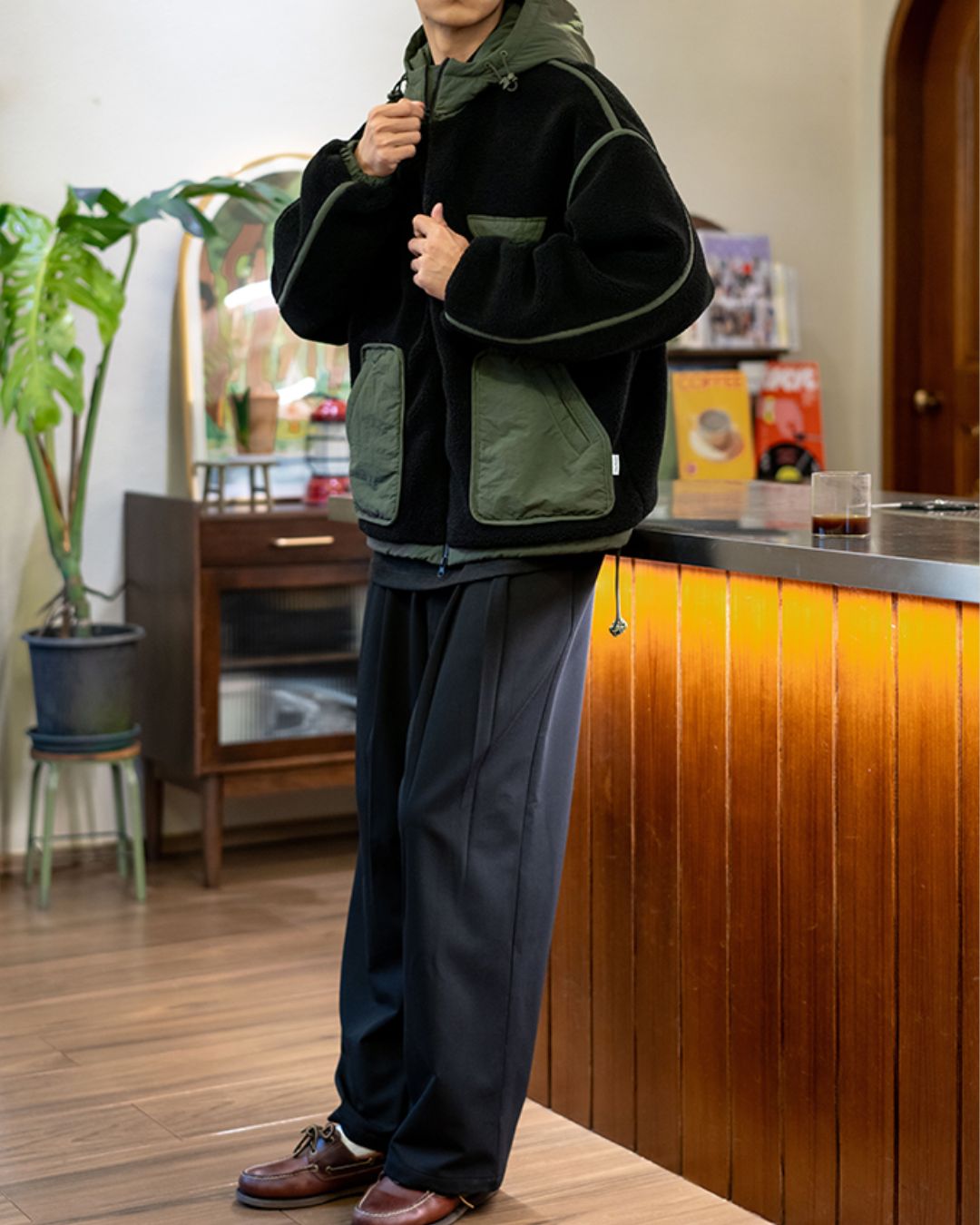 Basic Tuck Wide Pants　WP086