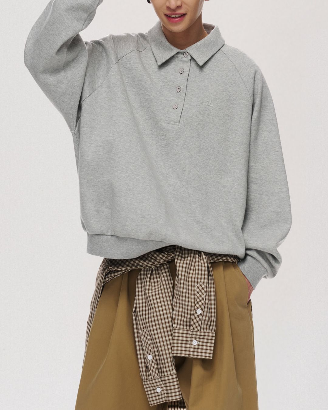 Relaxed Polo Sweatshirt　LS098