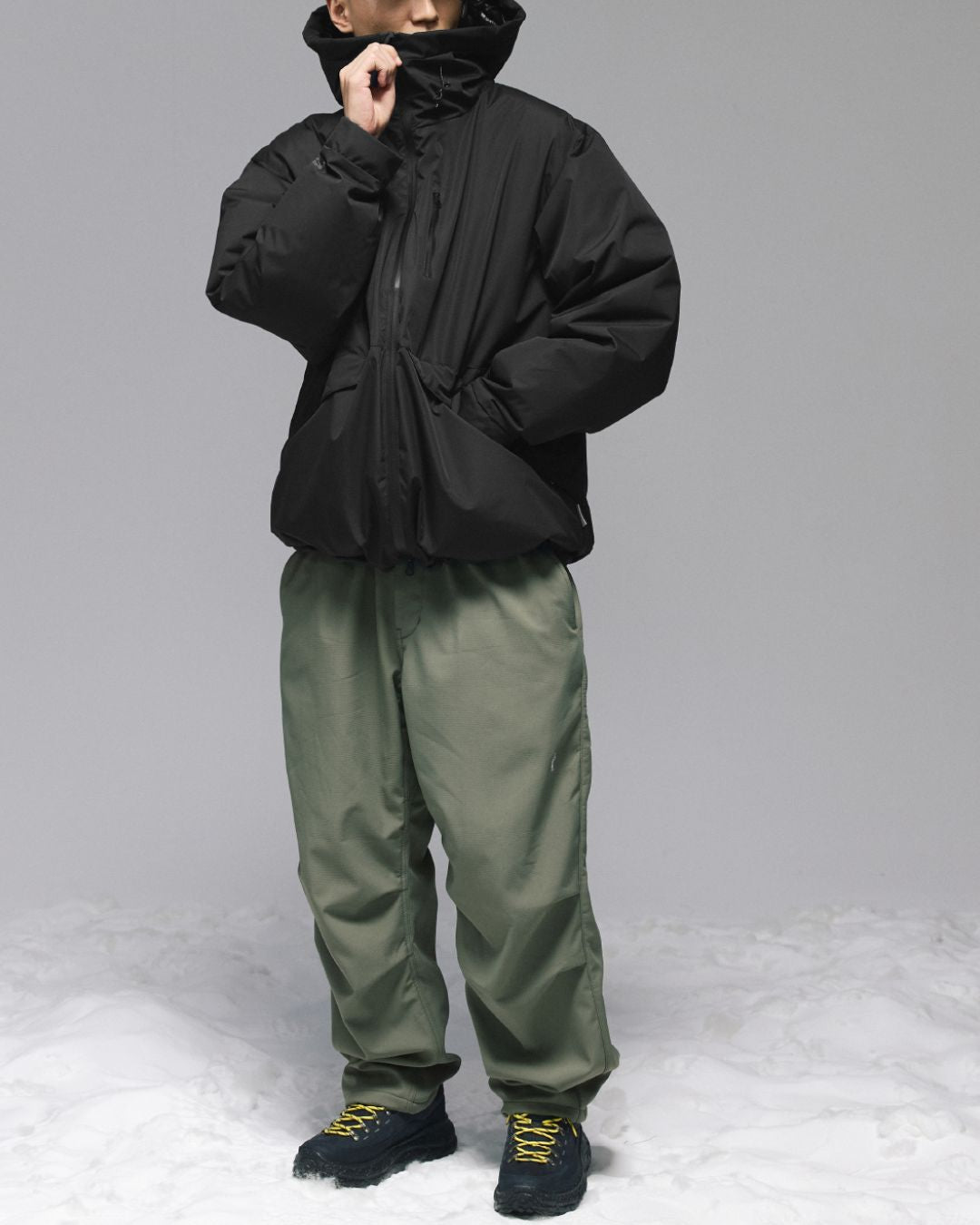 Hooded White Goose Down Jacket　DW021