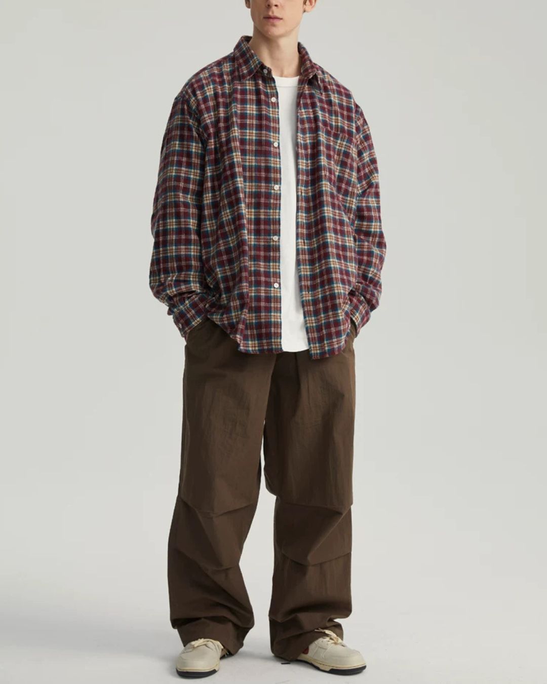 Relaxed Flannel Check Shirt　LS112