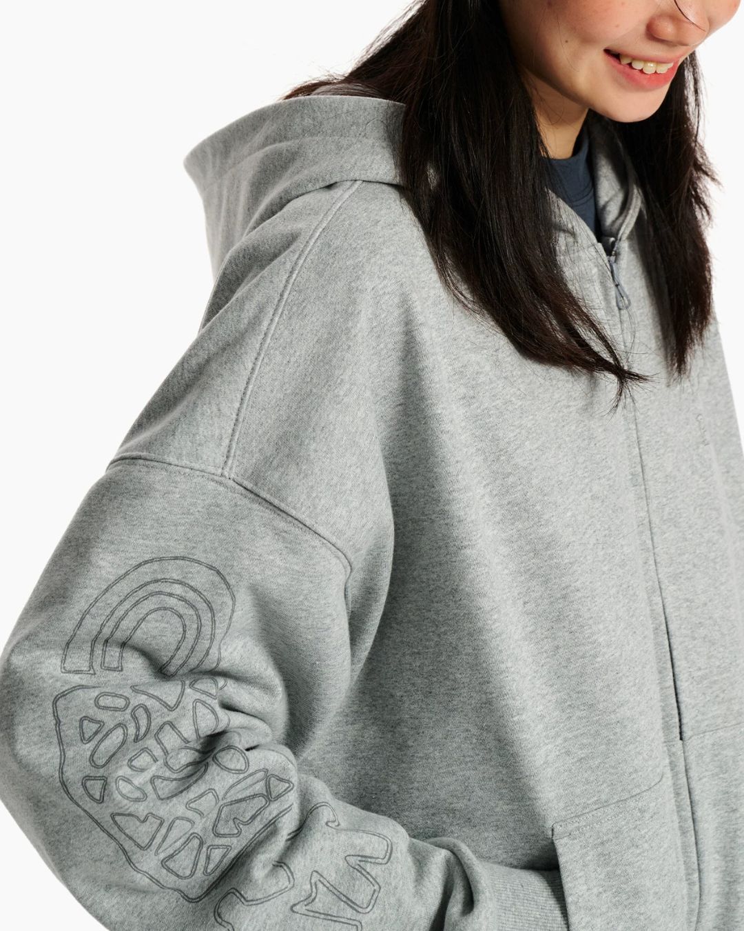 Sketch Graphic Zip Hoodie　HD089