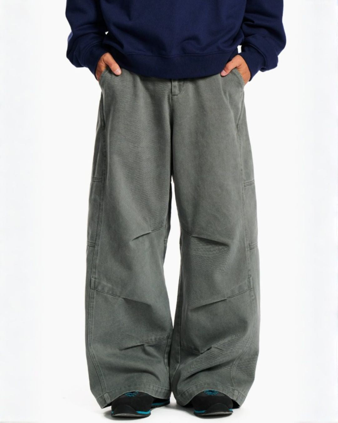 Washed Twill Wide Pants　WP128