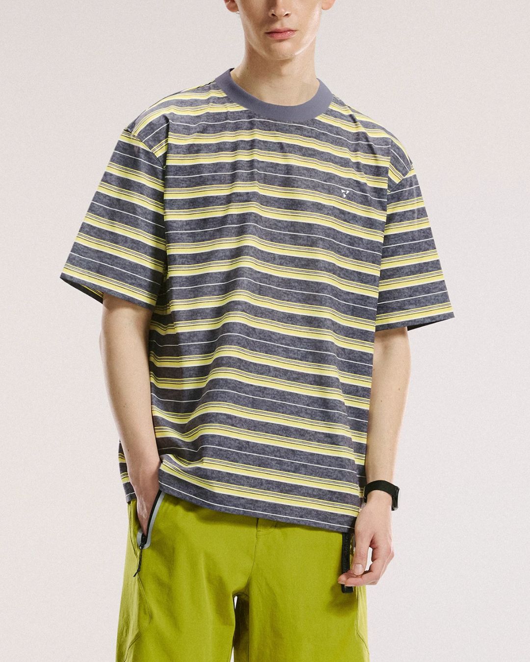 Variegated Border Dry T-shirt　ST189