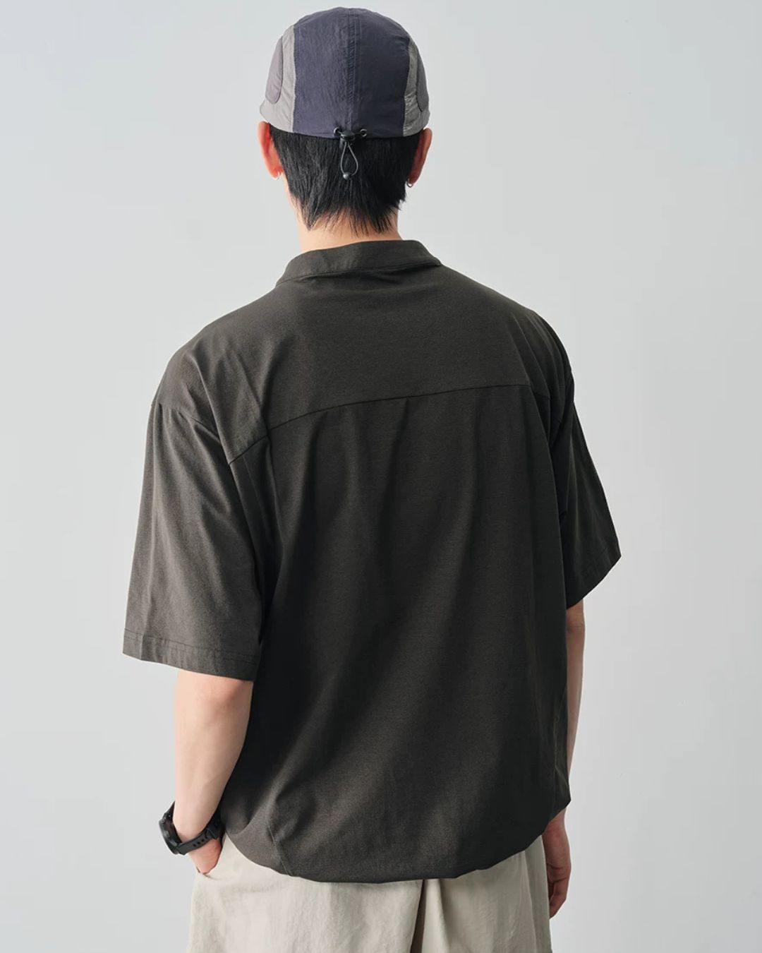 Half-zip Drawstring Pullover　ST202