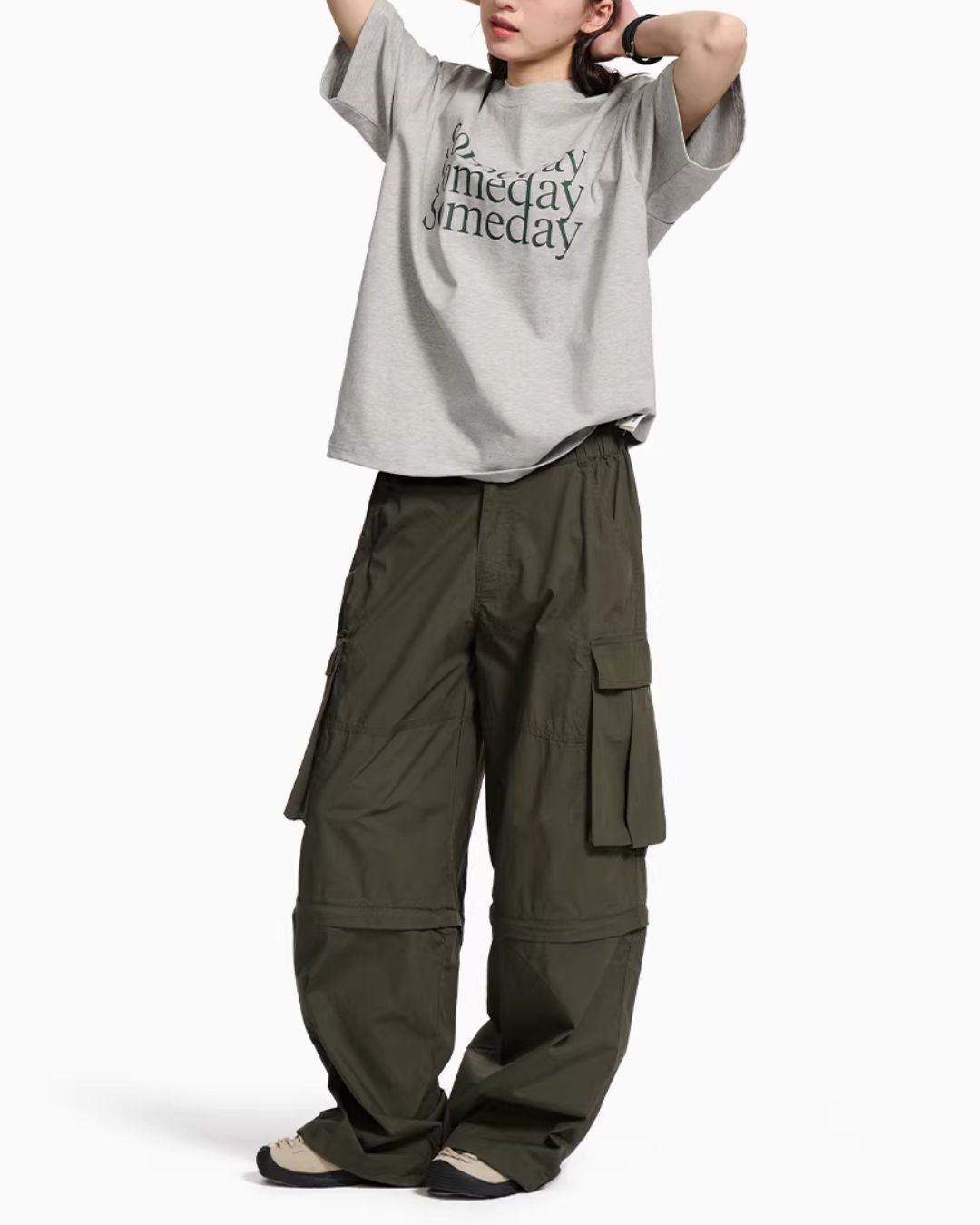 3-tier Logo Loose T-shirt　ST180