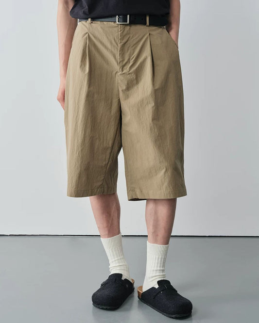Cotton-Nylon Pleated Shorts　SP077