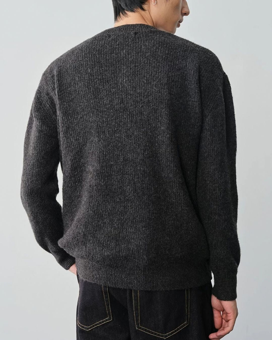 Wool Blend Henley Knit　KN056