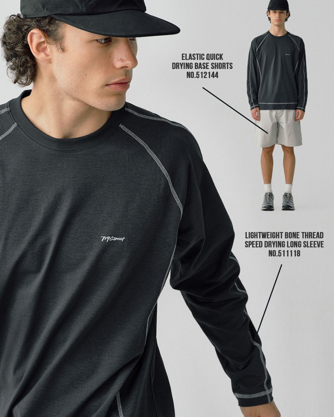 【10日以内お届け】Breathable Stitched T-shirt　LT080