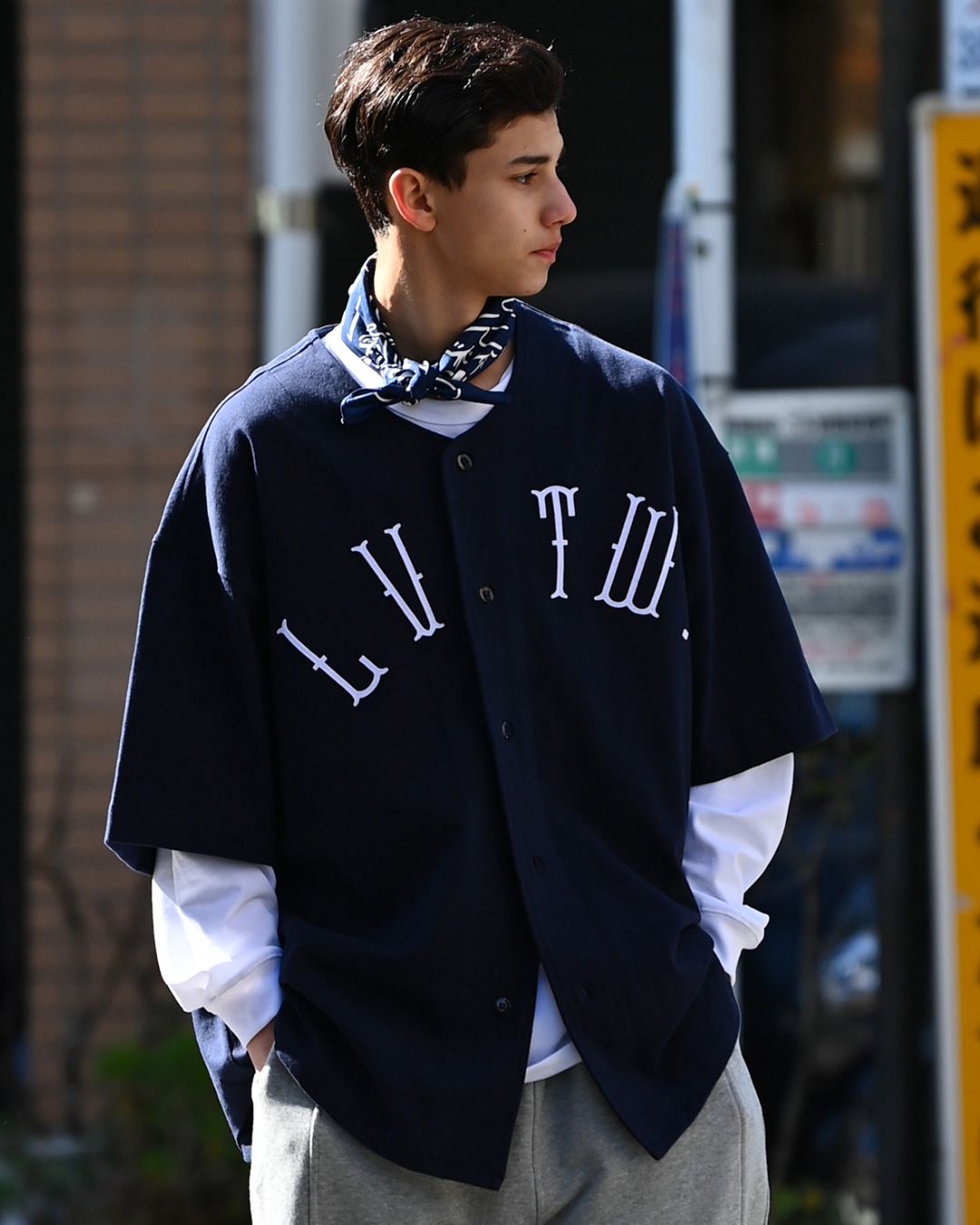 No-collar Baseball Shirt　SS064