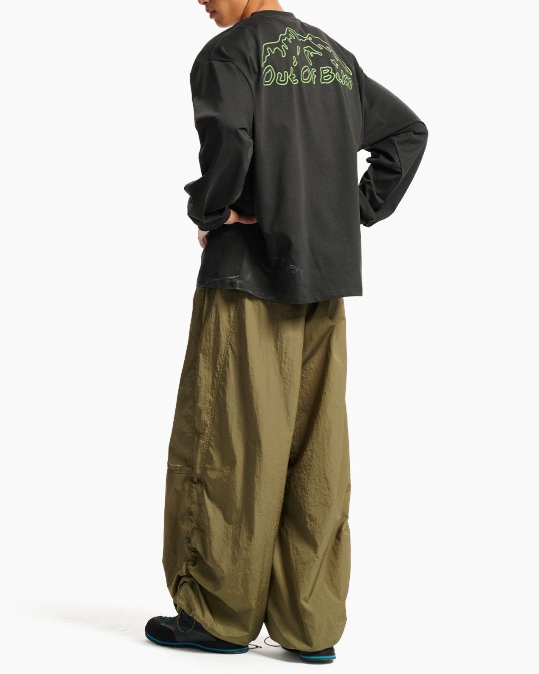 Nylon Shirred Wide Pants　WP117