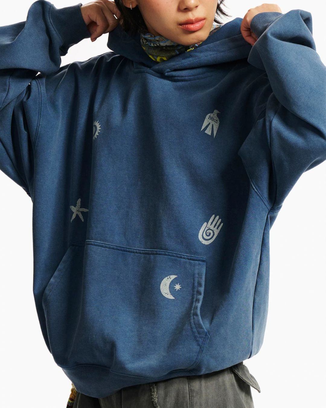 Washed Symbol Hoodie　HD083