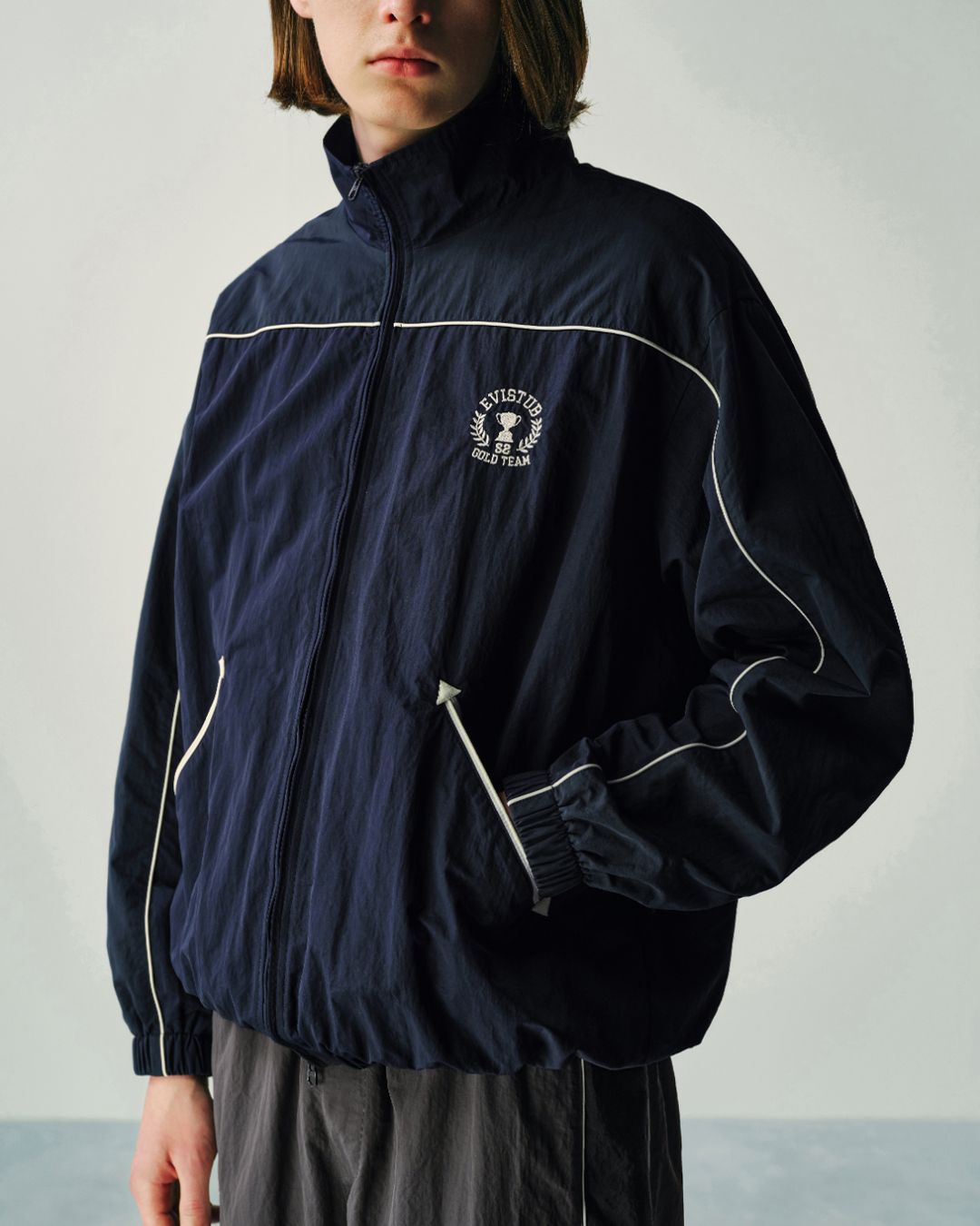 Nylon Retro Sports Jacket　JK224