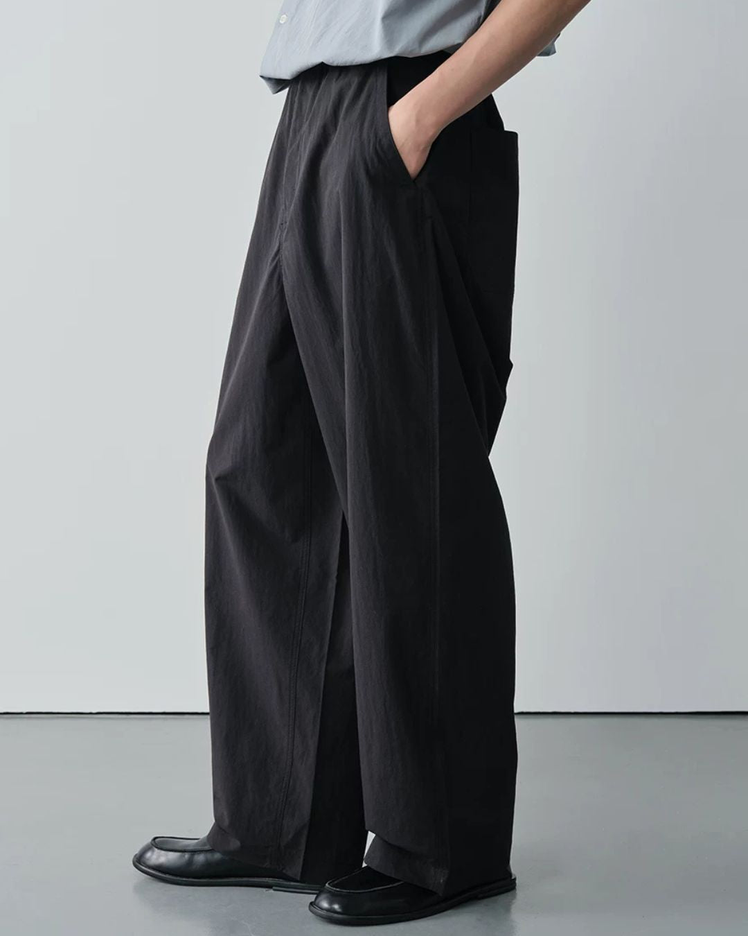 Linen-blend Curved Pants　WP107