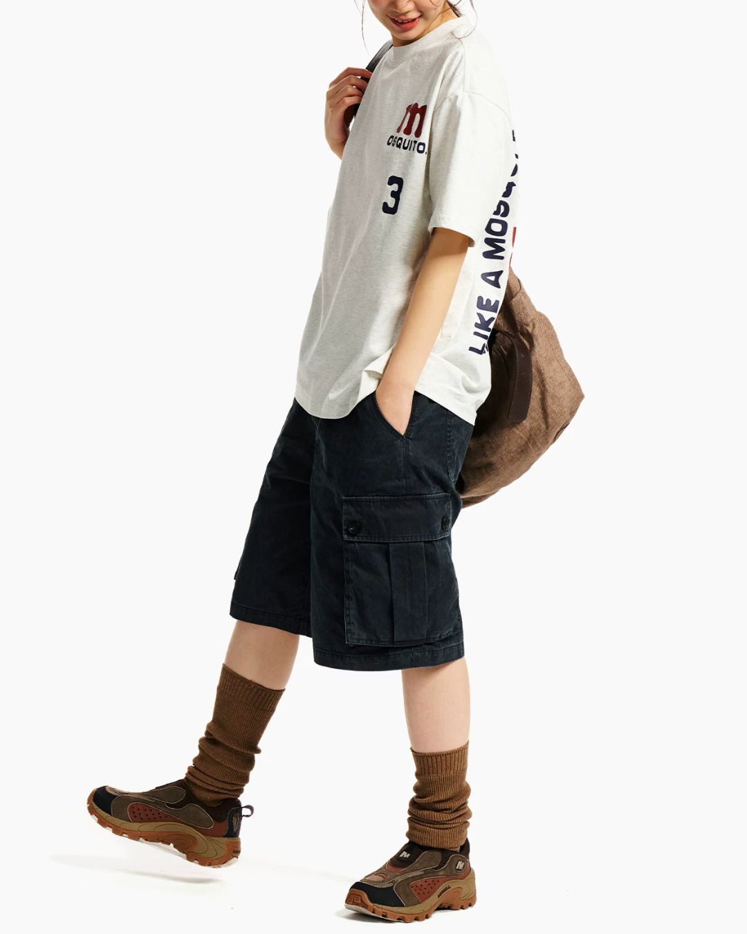 Arch Logo Print T-Shirt　ST213