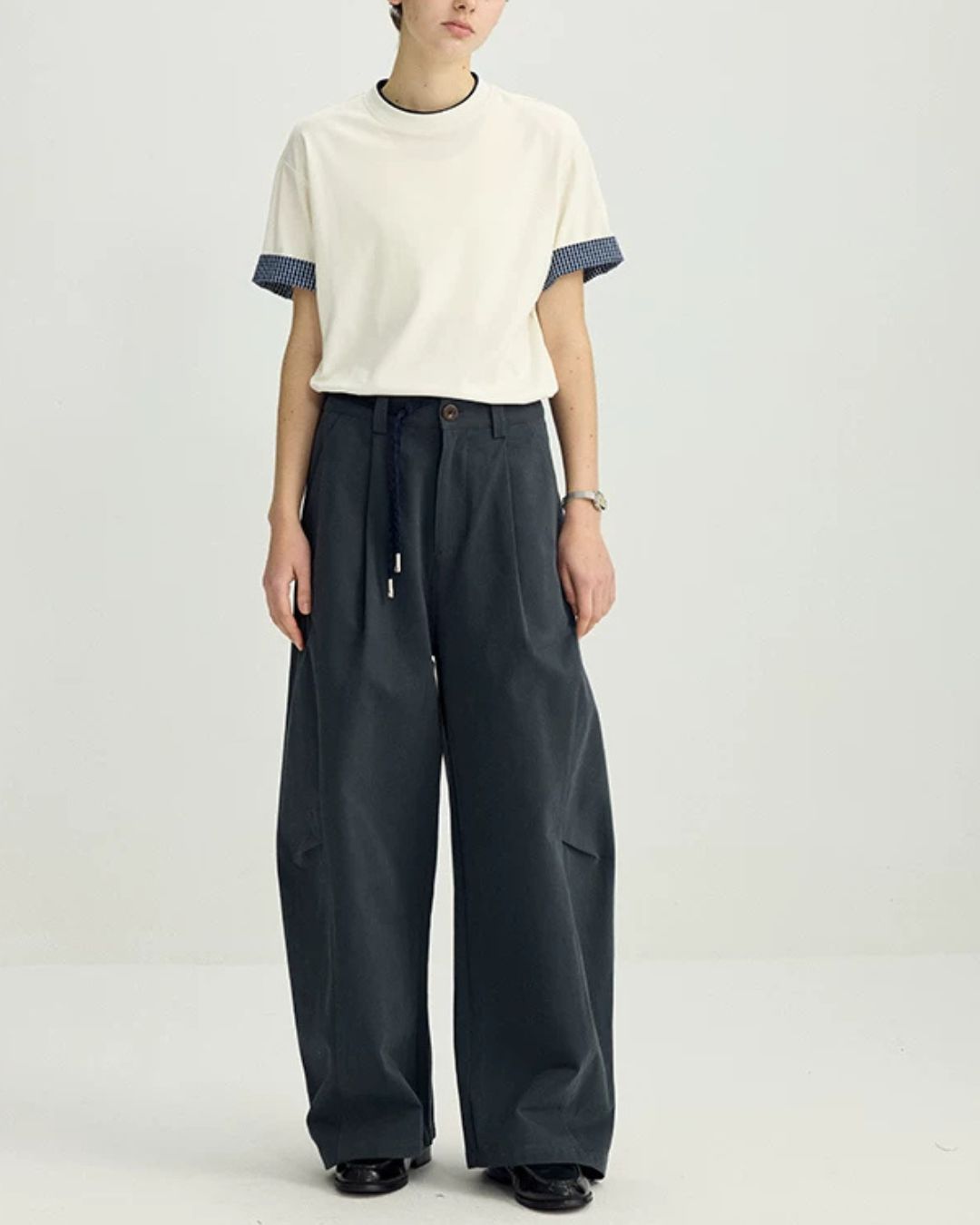 Washed Cotton Side-tuck Pants　WP100