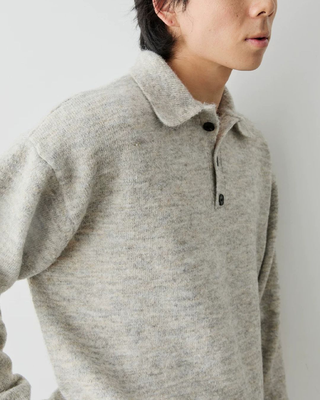 Alpaca Blend Polo Knit　KN058