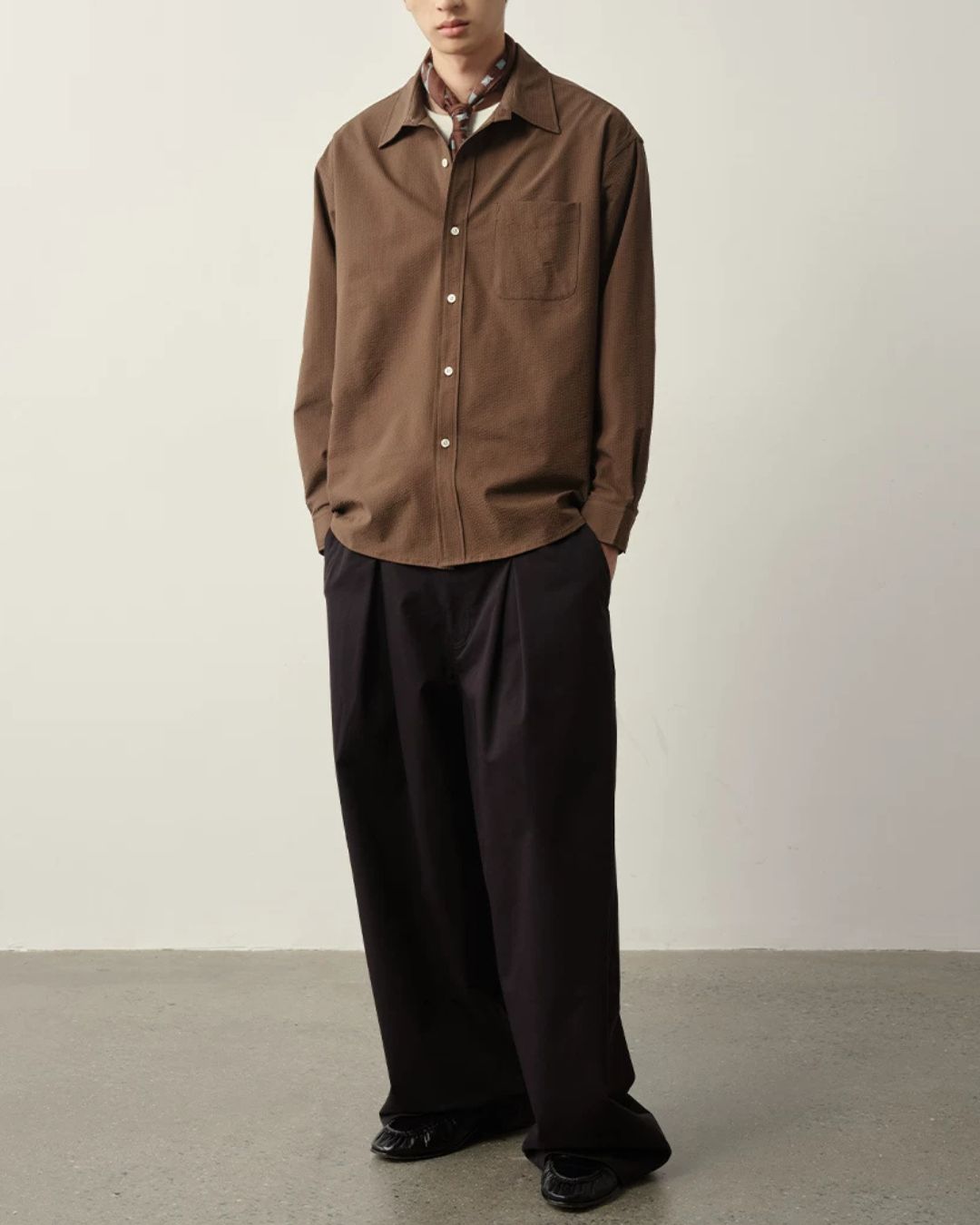 Wide Tuck A-Line Pants　WP114