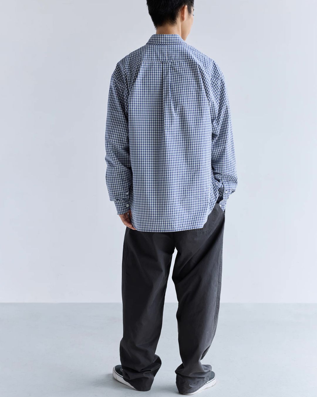 Cotton One-point Check Shirt　LS103