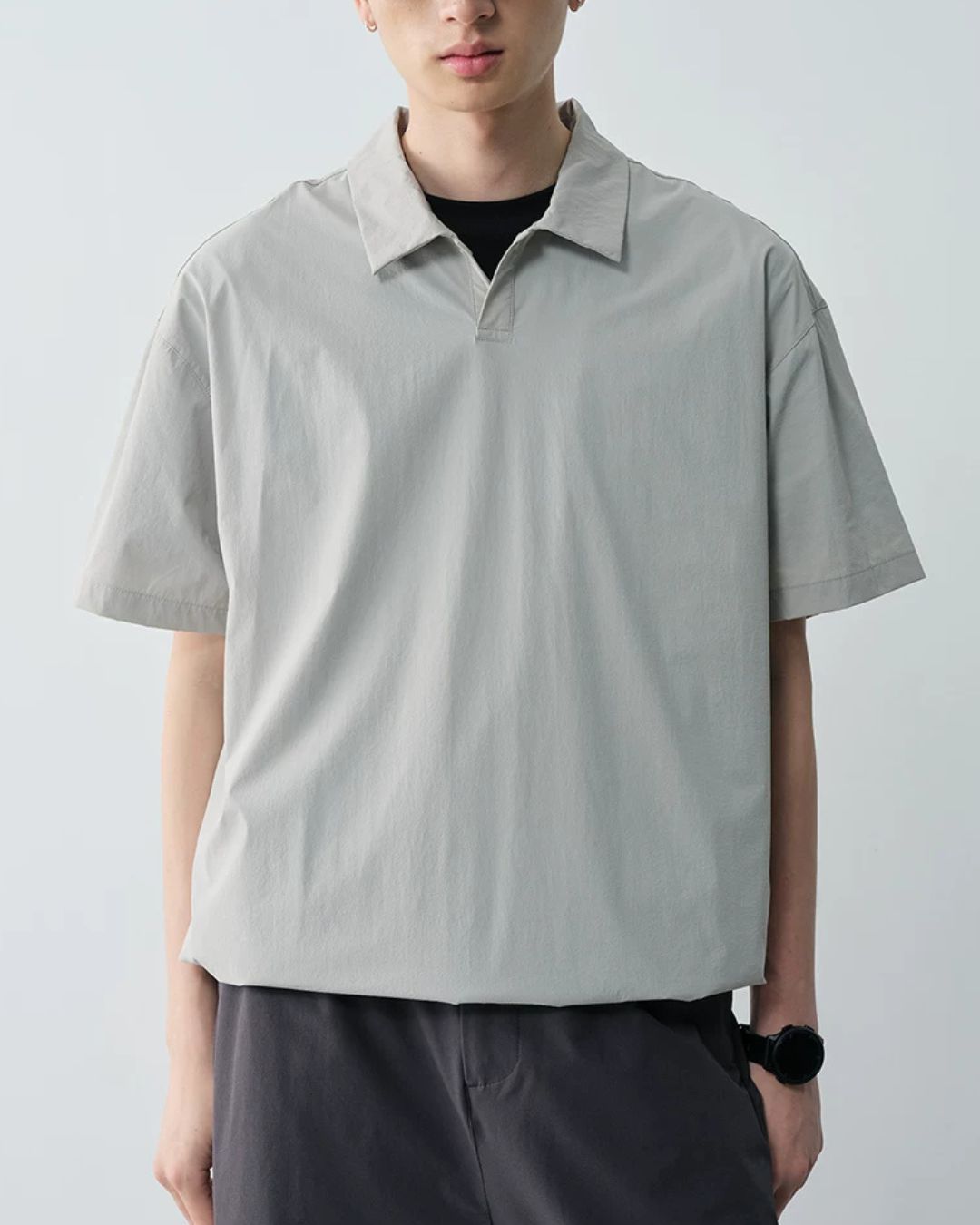 Nylon Drawstring Polo Shirt　SS084