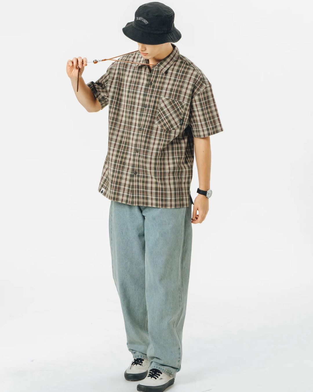 Retro Street Checked Shirt　SS053