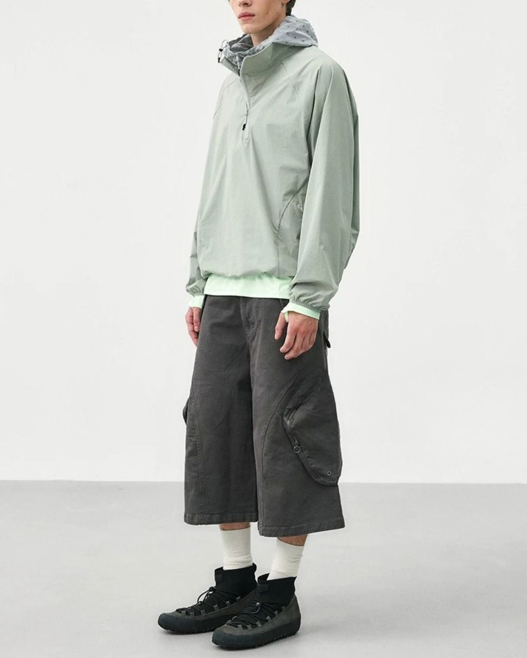 Layered Anorak Nylon Jacket　JK258