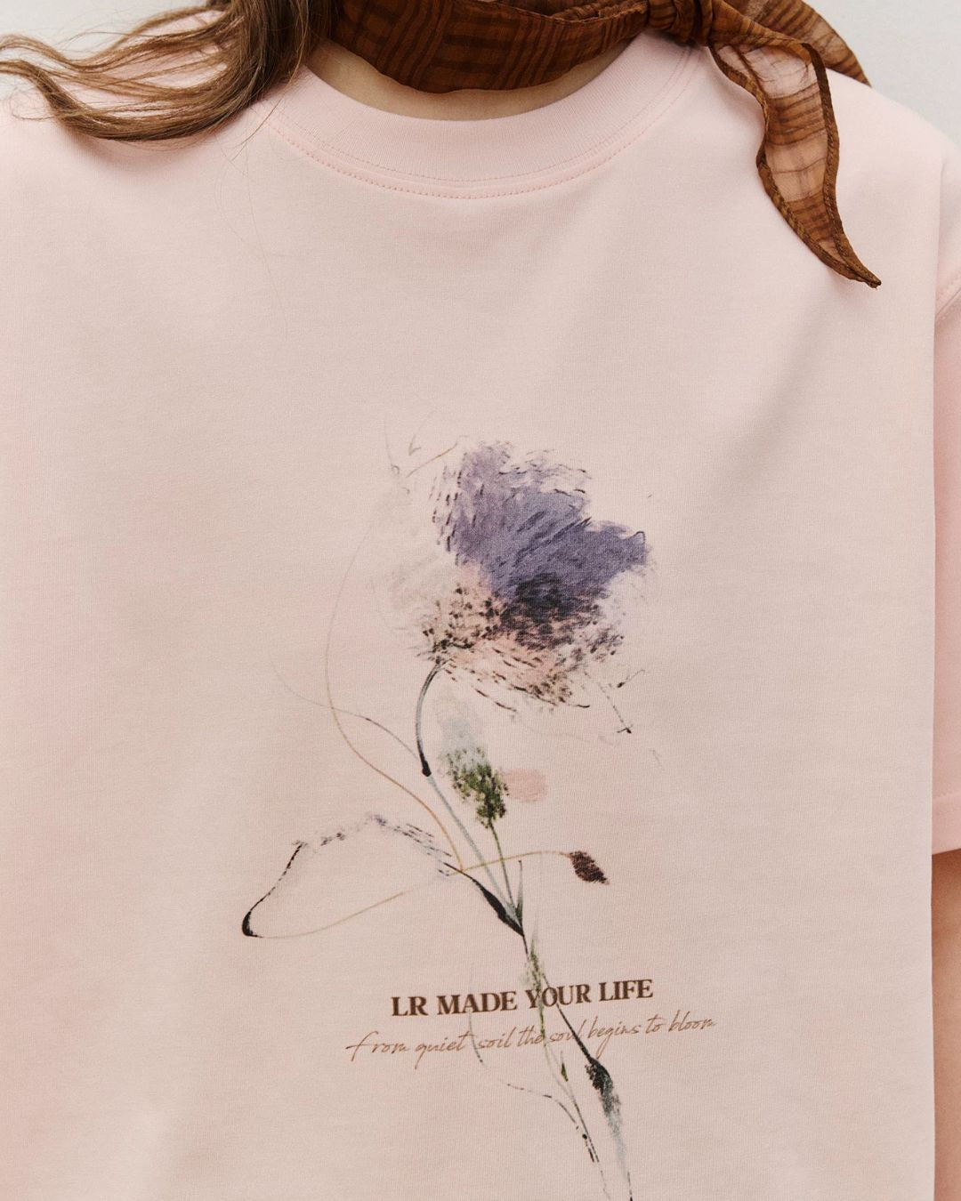 Sorona Flower Print T-Shirt　ST199