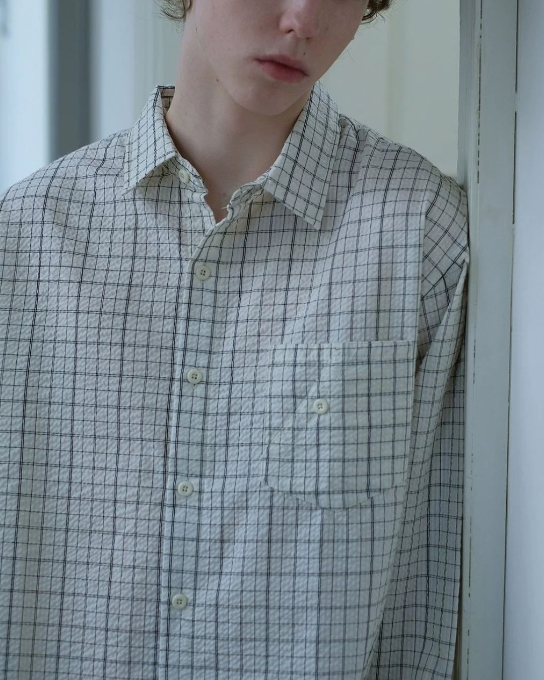 Textured Check Shirt　LS113