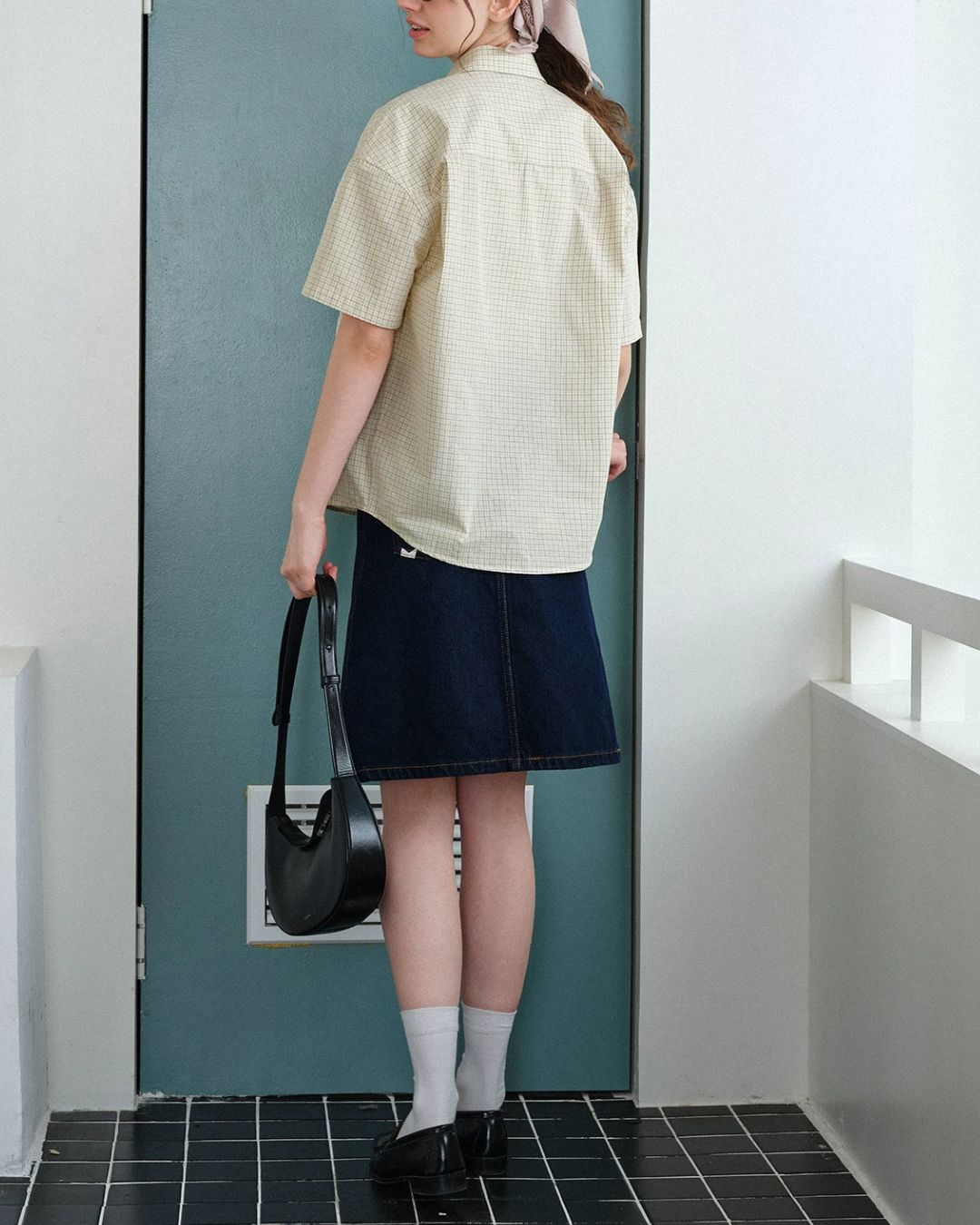 Sand-washed Plaid Shirt　SS094