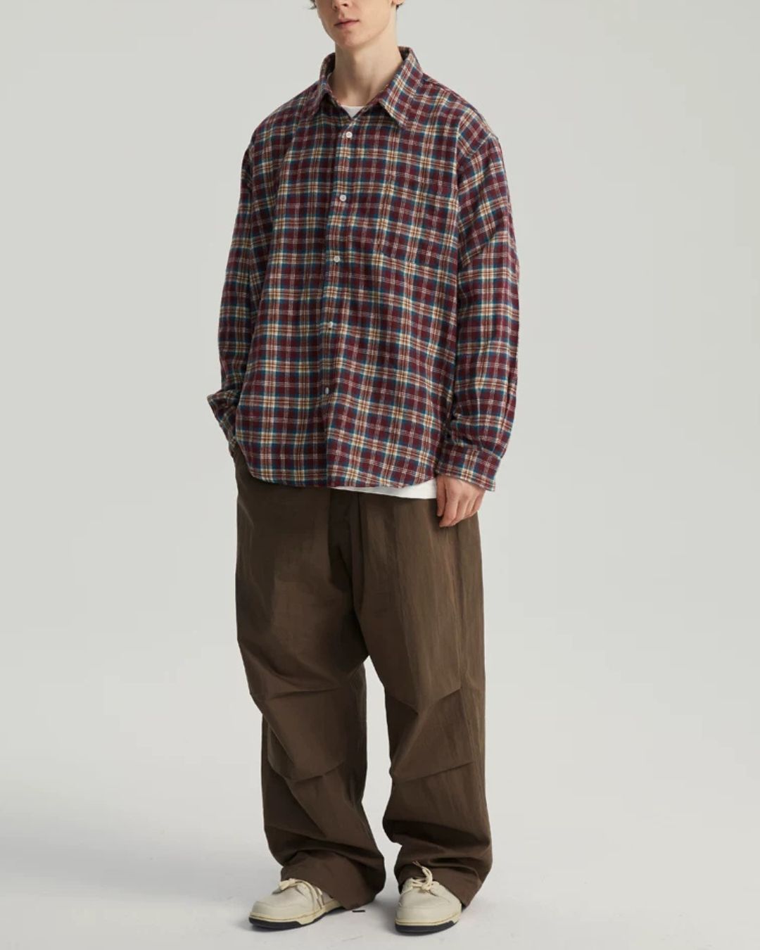 Relaxed Flannel Check Shirt　LS112