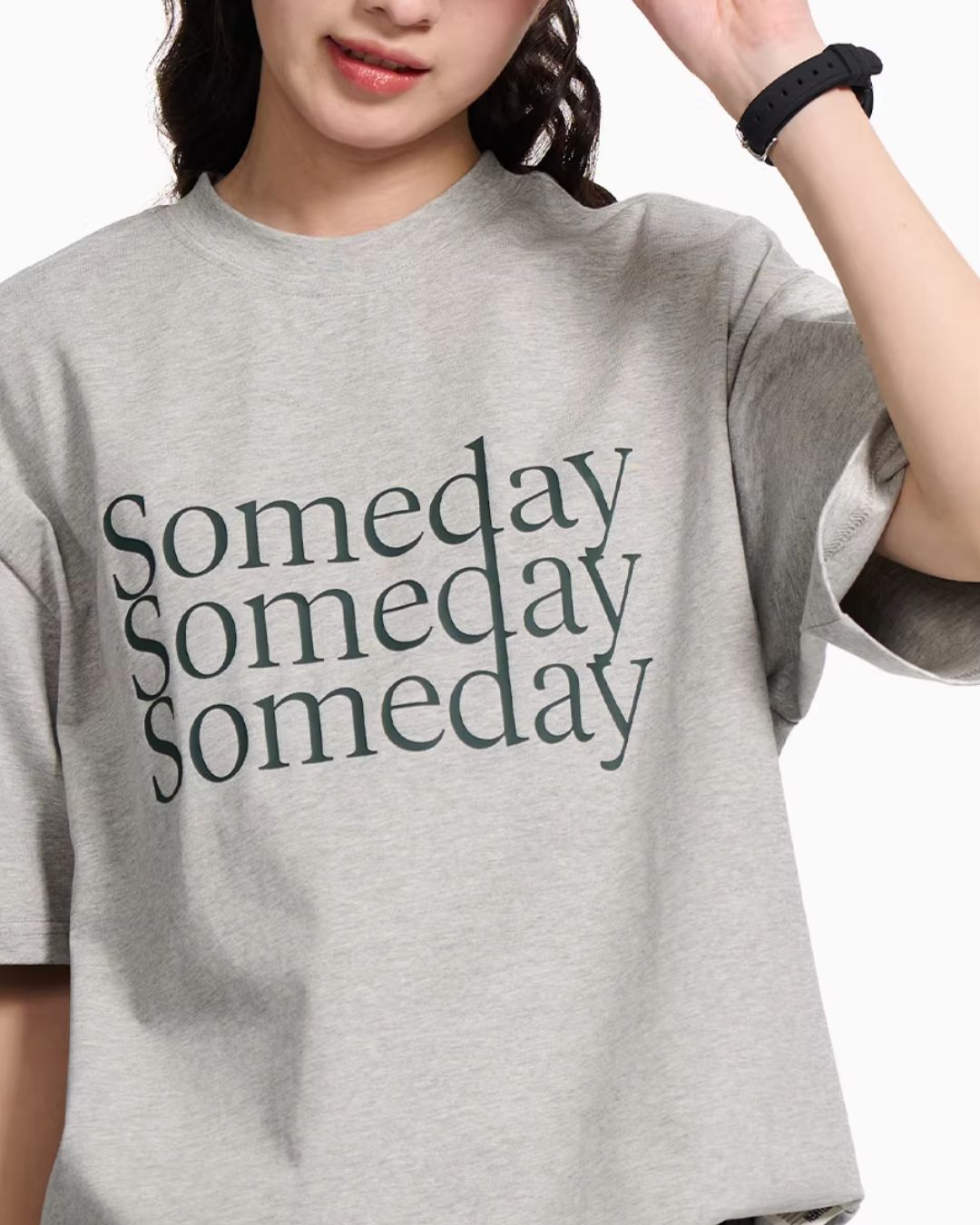 3-tier Logo Loose T-shirt　ST180