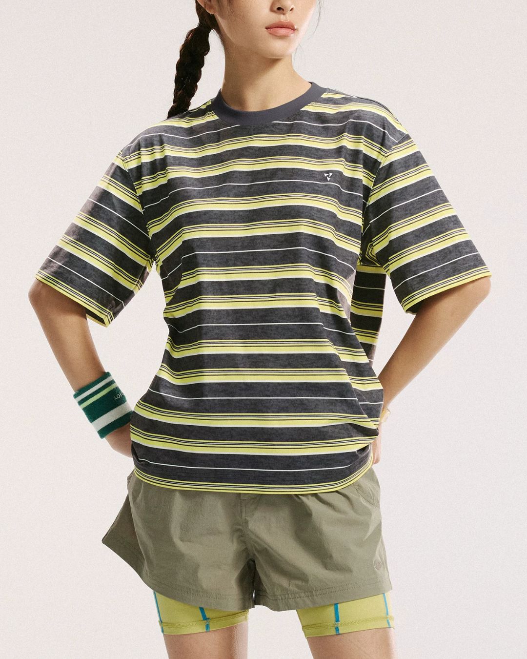 Variegated Border Dry T-shirt　ST189