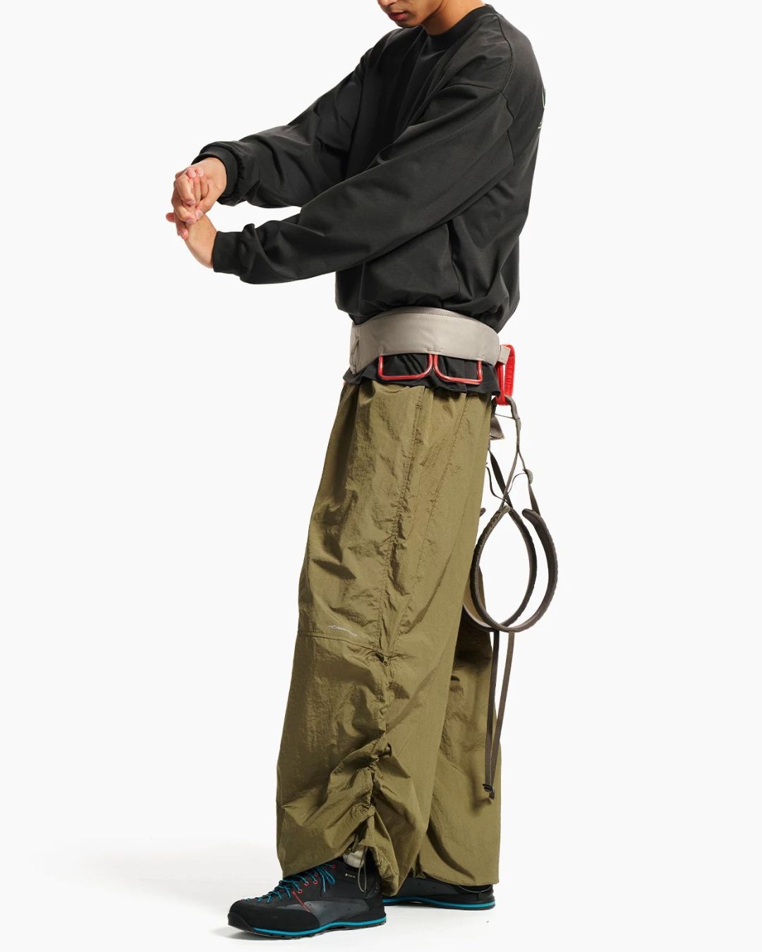 Nylon Shirred Wide Pants　WP117