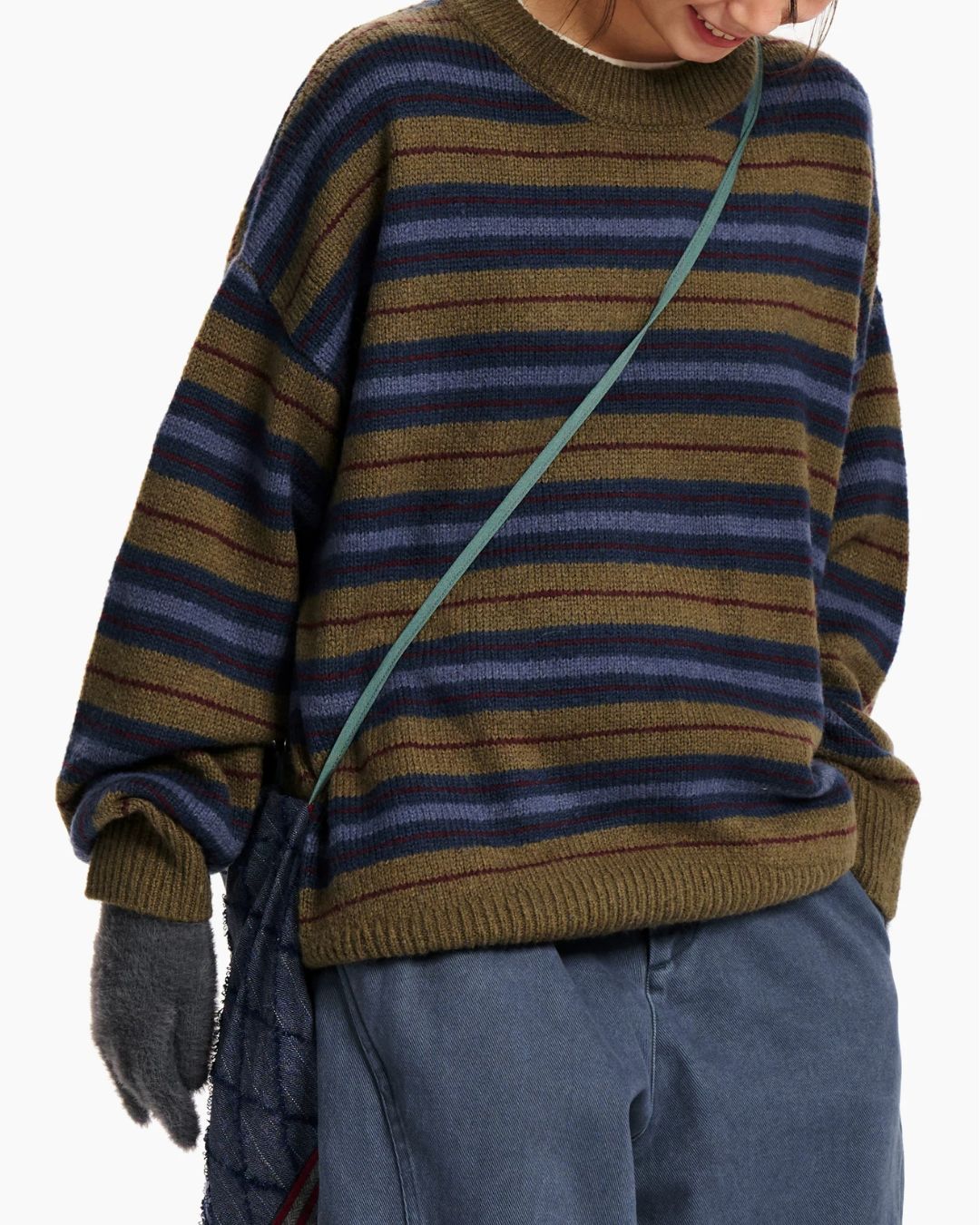 Retro Stripe Crewneck Knit　KN060