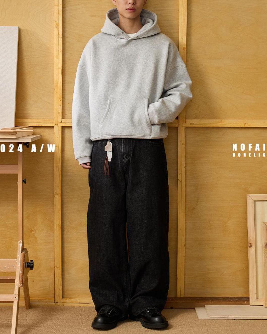 Basic Cropped Hoodie　HD075