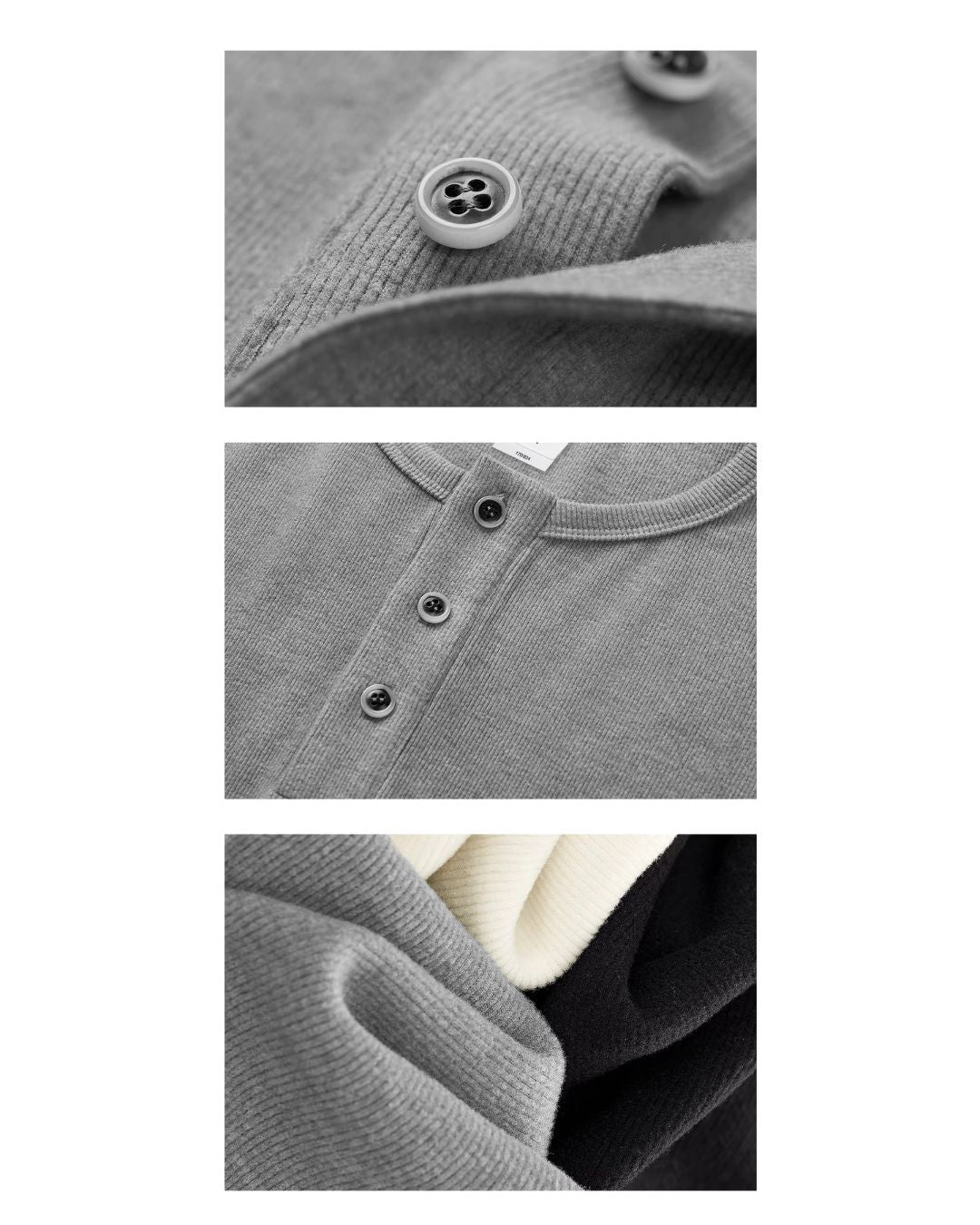Basic Henley Neck T-Shirt　LT084
