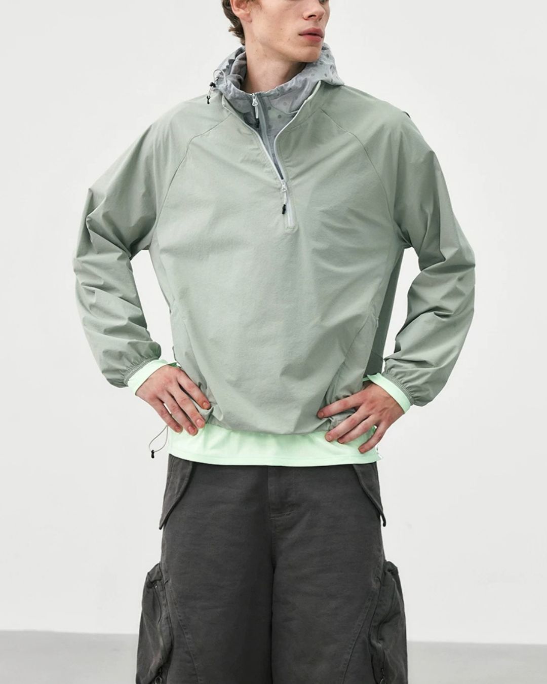 Layered Anorak Nylon Jacket　JK258