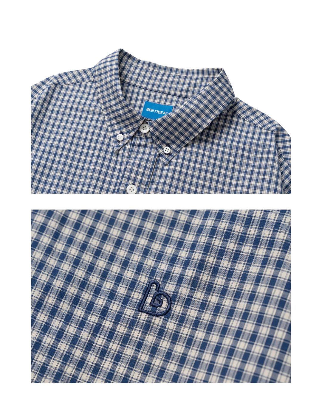 Cotton One-point Check Shirt　LS103