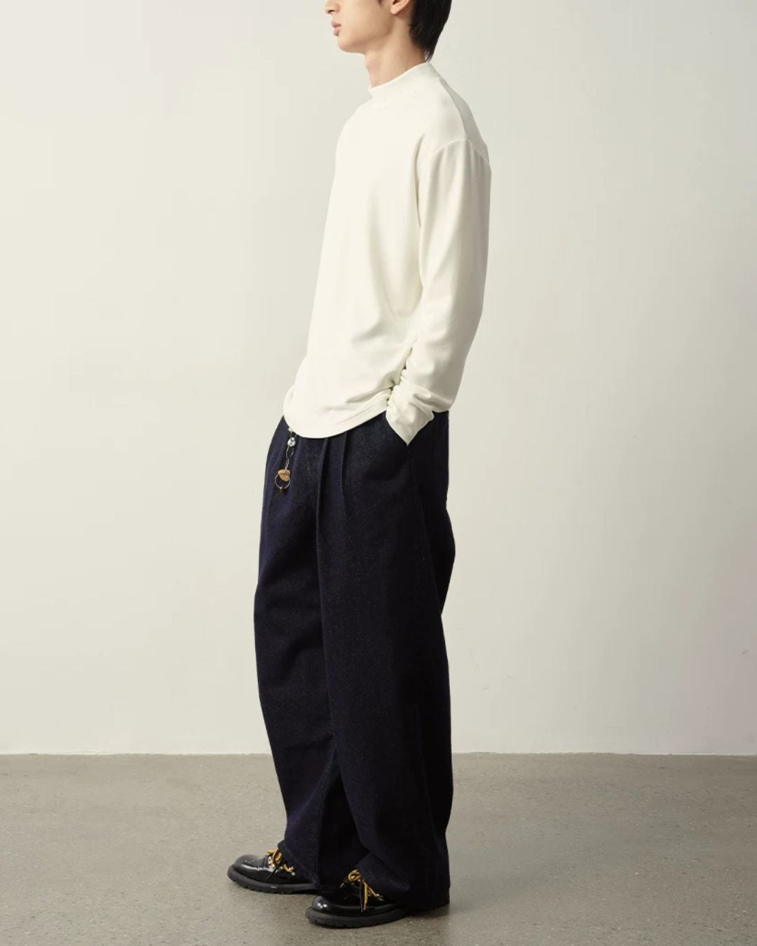 Mock Neck Long Sleeve T-Shirt　LT096