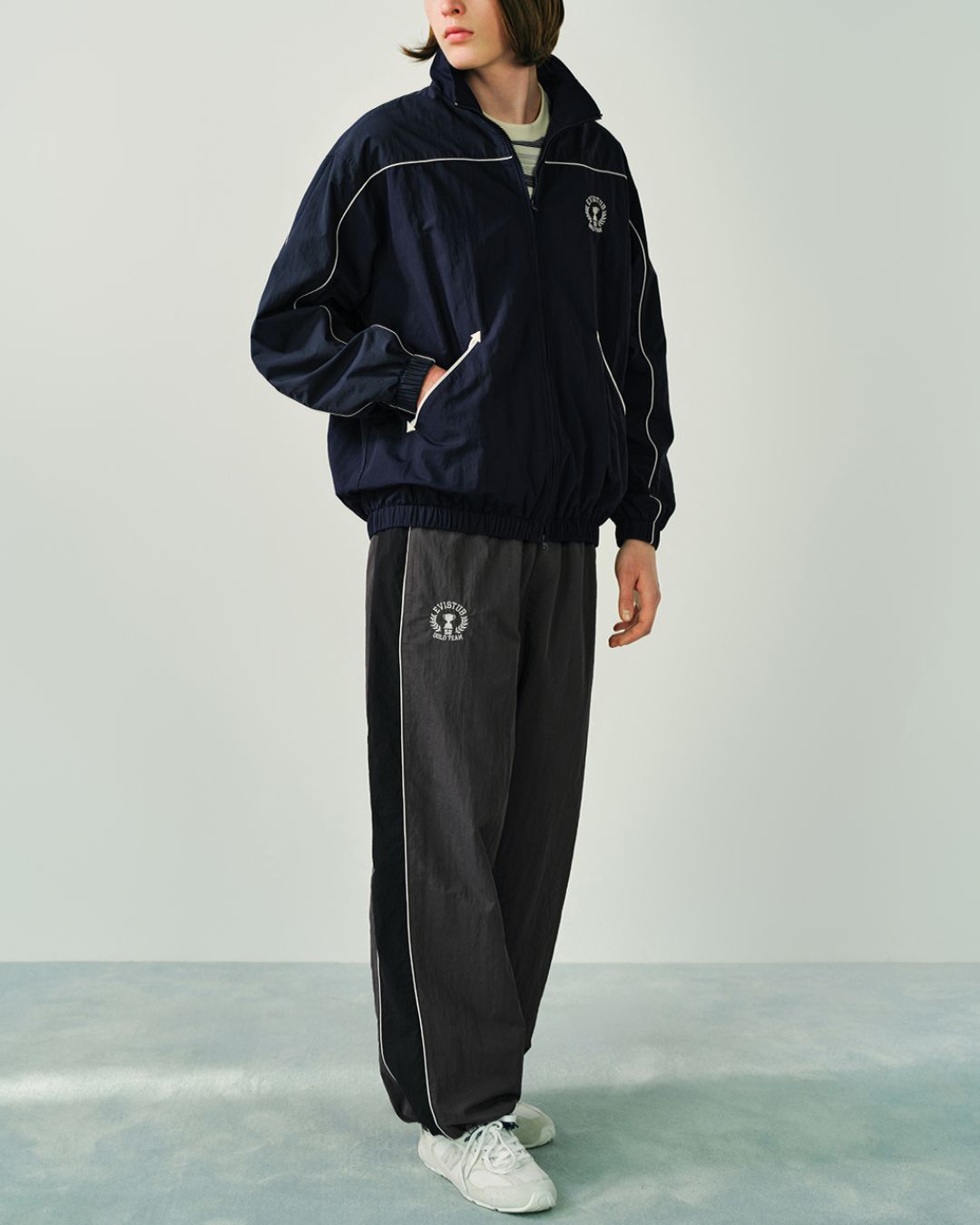 Side Line Wide Sports Pants　WP074