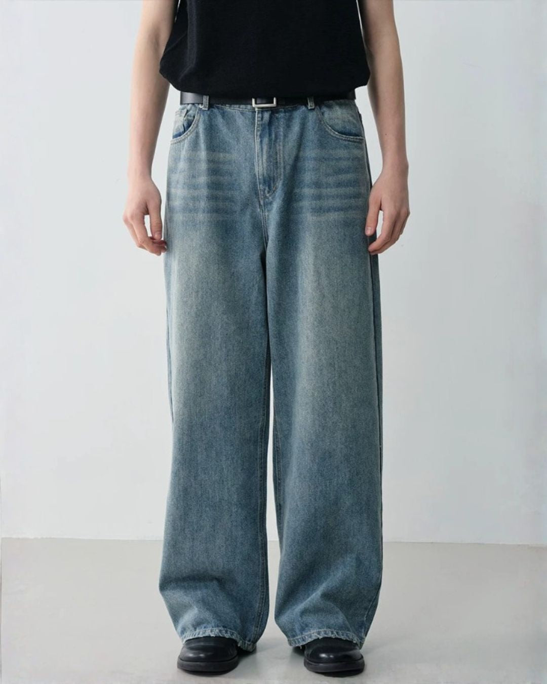 Vintage Washed Wide Jeans　DP061