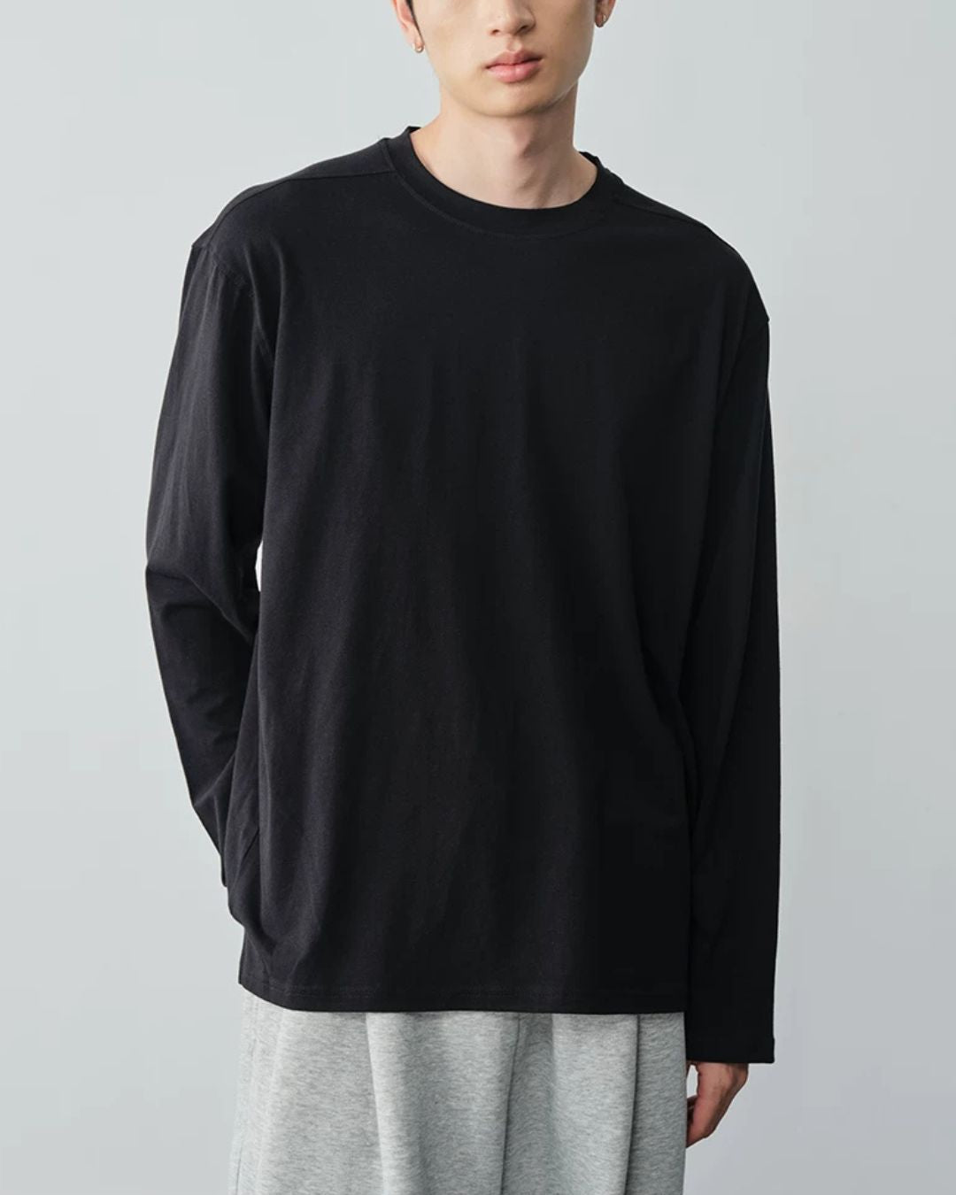 Wool Blend Long Sleeve T-Shirt　LT092