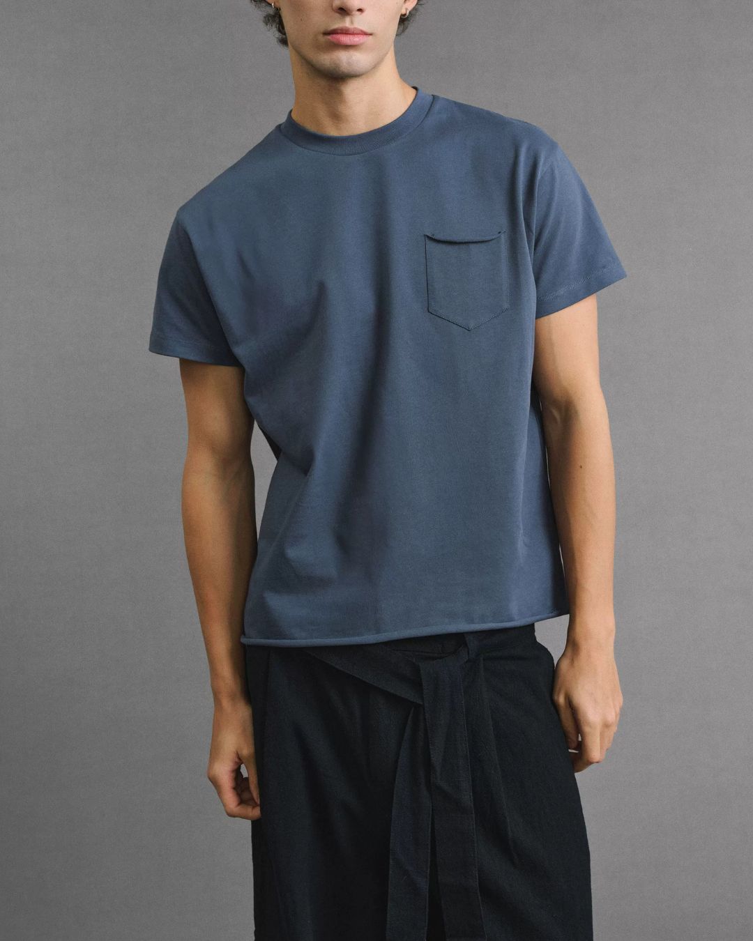 Roll-Hem Boxy T-shirt　ST218