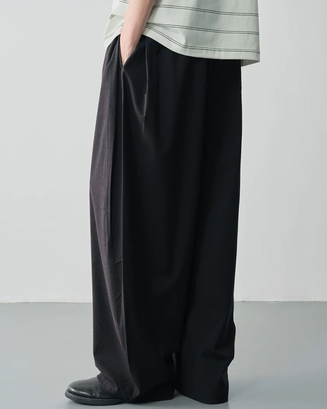 Linen Blended Drape Pants　WP105