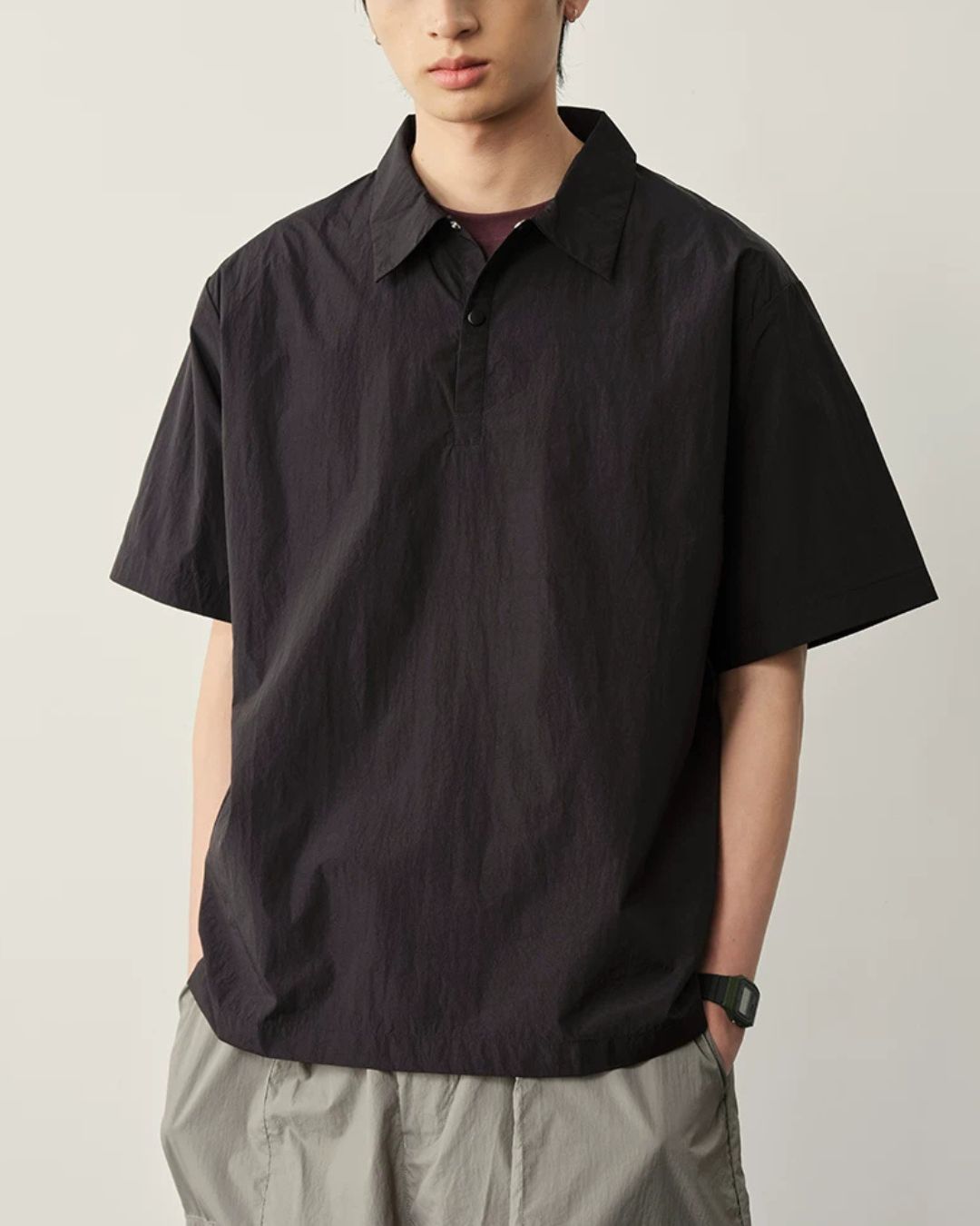 Half-Snap Button Shirt SS081 – prips